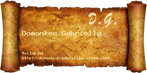 Domonkos Gabriella névjegykártya